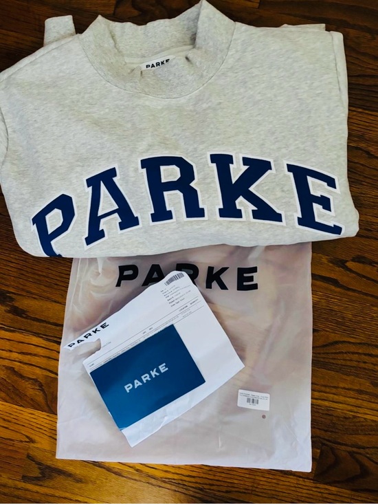 Parke Other - Parke Gray Crewneck Sweatshirt with Royal Blue Logo